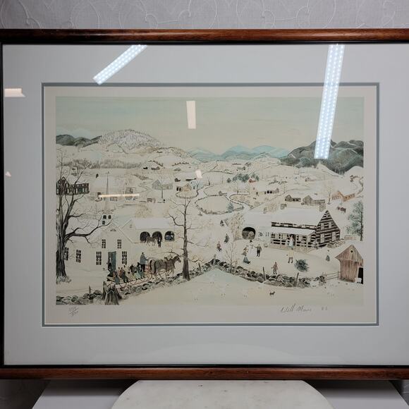 VTG Rare Will Moses Print Winter Signed Numbered 454/500 Limited Edition Art - Picture 6 of 16